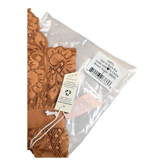 We are HAH Free People NWT Got Ur Back Bra Brown Sugar S Coquette Sexy - Picture 2 of 6
